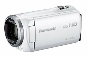 【中古】パナソニック HDビデオカメラ V480MS 32GB 高倍率90倍ズーム ホワイト HC-V480MS-W