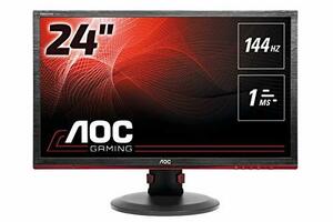 【中古】AOC G2460PF 24-Inch Free Sync Gaming LED Monitor, Full HD (1920 x 1080), 144hz, 1ms by AOC