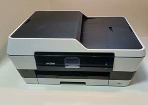 【中古】BROTHER A3インクジェットFAX複合機 PRIVIO/SuperG3 FAX/ADF/有線&無線LAN/給紙トレイ1段 MFC-J6570CDW