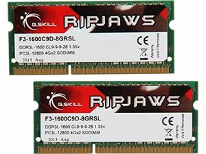 【中古】G.SKILL Ripjaws Series 8GB (2 x 4GB) 204-Pin DDR3 SO-DIMM DDR3 1600