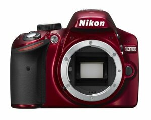 【中古】Nikon デジタル一眼レフカメラ D3200 ボディー レッド D3200RD