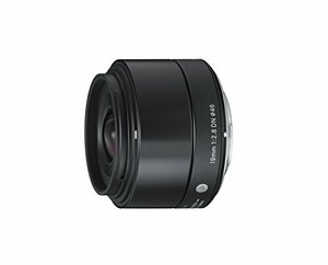 【中古】Sigma 19mm f/2.8 DNレンズ マイクロフォーサーズカメラ用 ブラック インターナショナルバージョン
