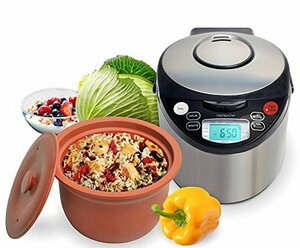 【中古】VitaClay VM7900-6 Smart Organic Multi-Cooker- A Rice Cooker, Slow Cooker, Digital Steamer plus bonus Yogurt Maker, 6 Cup/3