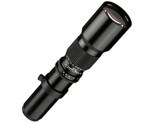 【中古】Lightdow 500mm F/8.0 手動望遠レンズ + Tマウントアダプターリング Nikon D850 D810 D800 D750 D700 D610 D3100 D3200 D3300 D340