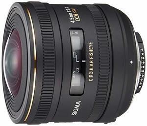 【中古】SIGMA 単焦点魚眼レンズ 4.5mm F2.8 EX DC CIRCULAR FISHEYE HSM ニコン用 円周魚眼 APS-C専用 486556