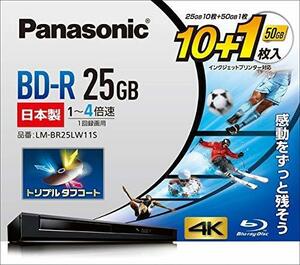 【中古】パナソニック 4倍速ブルーレイディスク(追記)25GB10枚+50GB1枚P LM-BR25LW11S