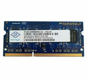 【中古】NANYA 204PIN PC3-10600 DDR3-1333 2GB SODIMM [NT2GC64B88G0NS-CG]