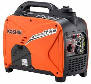 【中古】工進(KOSHIN) インバーター 正弦波 発電機 (定格出力0.9kVA) GV-9i 超低騒音型 防災用 災害用 静音 防音型 備蓄 災蓄 非常用 電源