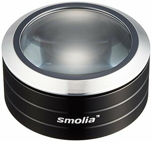 【中古】3R スリー・アールシステム 使い方簡単LED付卓上ルーペ [LED拡大鏡smolia] ブラック 3R-SMOLIA-5