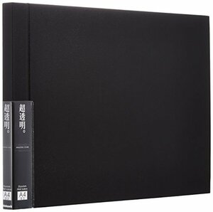 【中古】ナカバヤシ ファイル 高透明フィルムポケットアルバム A4用 ヨコ型 ブラック ホCX-A4E-D