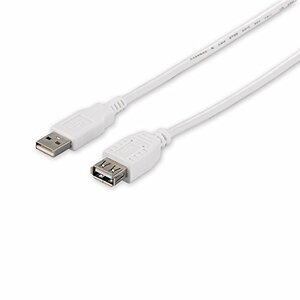 【中古】BUFFALO USB2.0延長ケーブル (A to A) ホワイト 1.5m BSUAA215WH