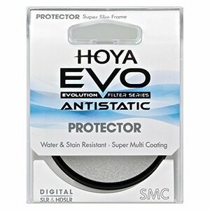 【中古】Hoya Evo 帯電防止プロテクターフィルター - 49mm - ほこり/汚れ/撥水、薄型フィルターフレーム