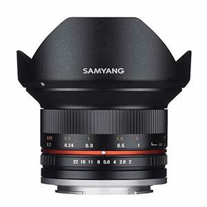 【中古】SAMYANG 単焦点広角レンズ 12mm F2.0 ブラック マイクロフォーサーズ用 APS-C用