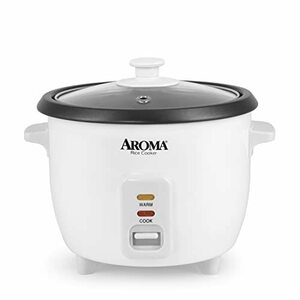 【中古】Aroma 6-Cup Pot-Style Rice Cooker, White by Aroma
