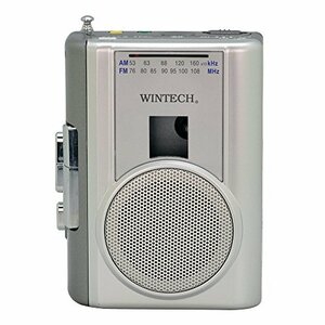 【中古】WINTECH AM/FMラジオ付テープレコーダー (FMワイドバンド対応) シルバー PCT-02RM