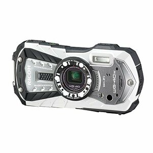 【中古】RICOH 防水デジタルカメラ RICOH WG-40W ホワイト 防水14m耐ショック1.6m耐寒-10度 RICOH WG-40W WH 04687