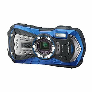 【中古】RICOH 防水デジタルカメラ RICOH WG-40W ブルー 防水14m耐ショック1.6m耐寒-10度 RICOH WG-40W BL 04693