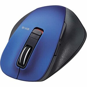 【中古】エレコム マウス Bluetooth Mサイズ 5ボタン (戻る・進むボタン搭載) BlueLED 握りの極み ブルー M-XGM10BBBU