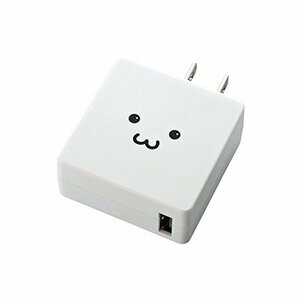 【中古】エレコム USB 充電器 ACアダプター コンセント [ スマホ & IQOS & glo 対応 ] USB×1ポート 急速充電器 折畳式プラグ ホワイトフェ