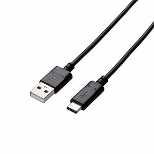 【中古】エレコム USBケーブル Type C (USB A to USB C) 0.5m USB3.1認証品 3A出力 最大10Gbps ブラック USB3-AC05NBK