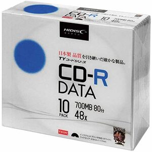 【中古】HI-DISC CD-R データ用 48倍速 700MB 5mmSlim 10枚 【TYコード】 TYCR80YP10SC