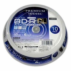 【中古】HIDISC 6倍速対応BD-R DL 10枚パック50GB ホワイトプリンタブルハイディスク HDVBR50RP10SP