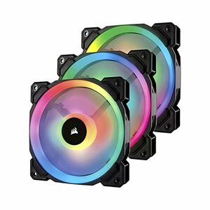 【中古】Corsair LL120 RGB 3Fan Pack with Lighting Node PRO PCケースファン [120mm径 RGB搭載] FN1141 CO-9050072-WW