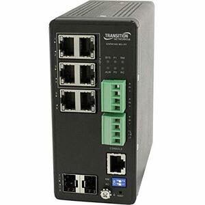 【中古】Transition Hardened SISPM1040-362-LRT - Switch - managed - 6 x 10/100/1000 (4 PoE+) + 2 x Gigabit SFP - DIN rail mountable