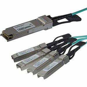 【中古】StarTech.com QSFP+ アクティブ光ブレークアウトケーブル 15m Cisco製QSFP-4X10G-AOC10M互換 40 Gbps - 4 x 10Gbps QSFP4X10AO15