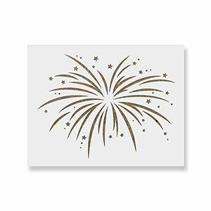 【中古】Fireworksステンシルテンプレート???再利用可能なステンシルwith複数サイズあり 48”x32”