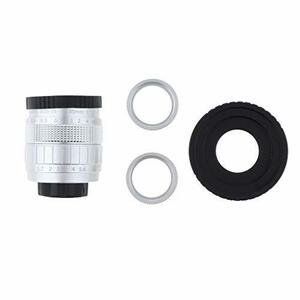 【中古】gazechimp 35mm F / 1.7Cマウントレンズに富士FXW / Cマウントアダプター2マクロリング - 銀