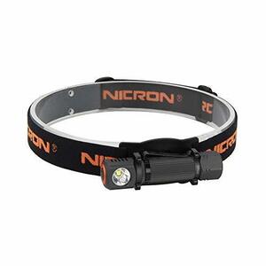 【中古】Nicron ニクロン 脱着式ヘッドライト H10RPro 明るさ2段階調節可能 最大450ルーメン 超硬アルミボディ採用で頑丈 SOS点滅機能 スト