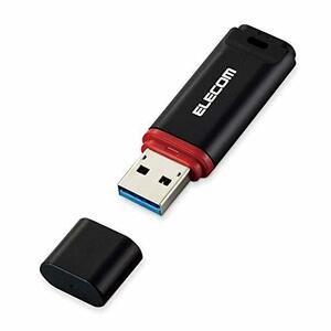 【中古】エレコム USBメモリ 64GB USB3.2(Gen1)対応 キャップ式 データ復旧サービス付 ブラック MF-DRU3064GBKR