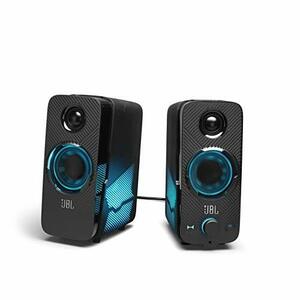 【中古】JBL QUANTUM DUO ゲーミングスピーカー/USB 3.5mm 接続/Bluetooth/ワイヤレス スピーカー/サラウンド/ライティング/ブラック JBLQU