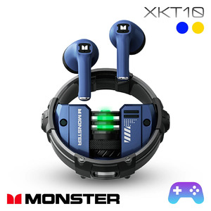 Monster 完全ワイヤレスイヤホン MONSTER XKT10 低遅延ゲームモード搭載/Bluetooth対応 ネイビー Gamer earphone HP