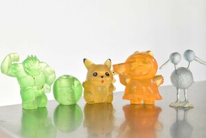 98 ポケモン ポケットモンスター フルカラースタジアム バトルミュージアム クリア フィギュア マルマイン ゴーリキー ピカチュウ