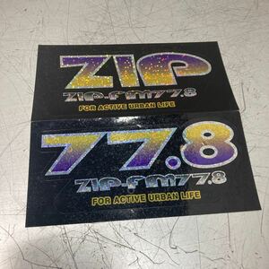 (1780) 当時物　ZIP-FM 77.8 ステッカー　レトロ
