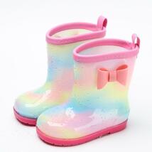 長靴 21cm 女の子　キッズ　レインボー　レインシューズ 雨具 通学 通園_画像3