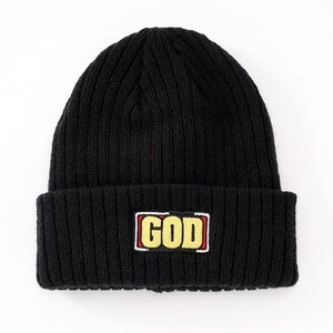 即決 ミリオンゴッド ニットキャップ 新品タグ付き 神々の系譜 ゴッド凱旋 GOD ユニバーサルエンターテインメント ニット帽 ニットワッチ