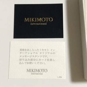未使用 MIKIMOTO パール付き メッセージスタンド 音符 ブックマーカー ♪ 栞 しおり パール カードスタンドの画像3