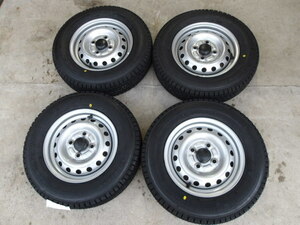 冬準備　スタッドレス　ダイハツ　スチール　ブリジストン　23年製　W300　145/80R12LT　即決送料込