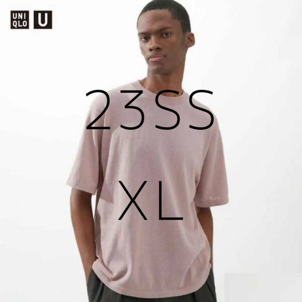 UNIQLO ユニクロU ニットTシャツ（半袖） 11PINK XL