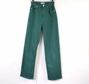 2298-23Y0019★ヤヌーク YANUK 美品★ボーイズストレート LEA デニムパンツ LLK 22 グリーン系 定価25300円