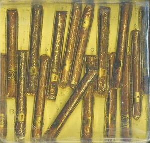 アルマン作品「Inclusion de cigares（From Hommage a Duchamp）」葉巻　合成樹脂　限90　刻サイン　18.5×19.5