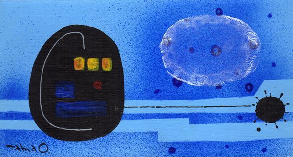 Работа Тамао Накагавы Работа Картина маслом на холсте Подпись Подпись на обороте, Хронология 11, 6×21, 7 1969 г., Рисование, Картина маслом, Абстрактная живопись