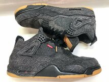 NIKE ナイキ × LEVIS リーバイス AIR JORDANN 4 BLACK DENIM A02571 001 サイズ:29.5cm エアジョーダン ブラックデニム☆良品[75-0918-O2]_画像8