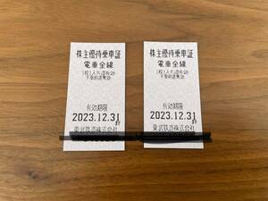 【入金確定後24時間以内発送】東武鉄道 株主優待乗車証 2枚①（2023/12/31)