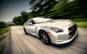 日産 GT-R NISMO R35 チューニングカー ニッサン NISSAN 壁紙ポスター 特大ワイド版921×576mm （はがせるシール式） 026W1