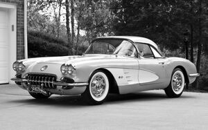  Chevrolet Corvette жесткий верх первое поколение C1 type 1960 год монохромный обои постер очень большой широкий версия 921×576mm (. ... наклейка тип ) 018WM1