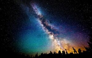  небо. река Milky Way озеро поверхность отражающий лес .simeto Lee Mill ключ way . звезда небо body бог . обои постер широкий версия 603×376mm (. ... наклейка тип ) 009W2